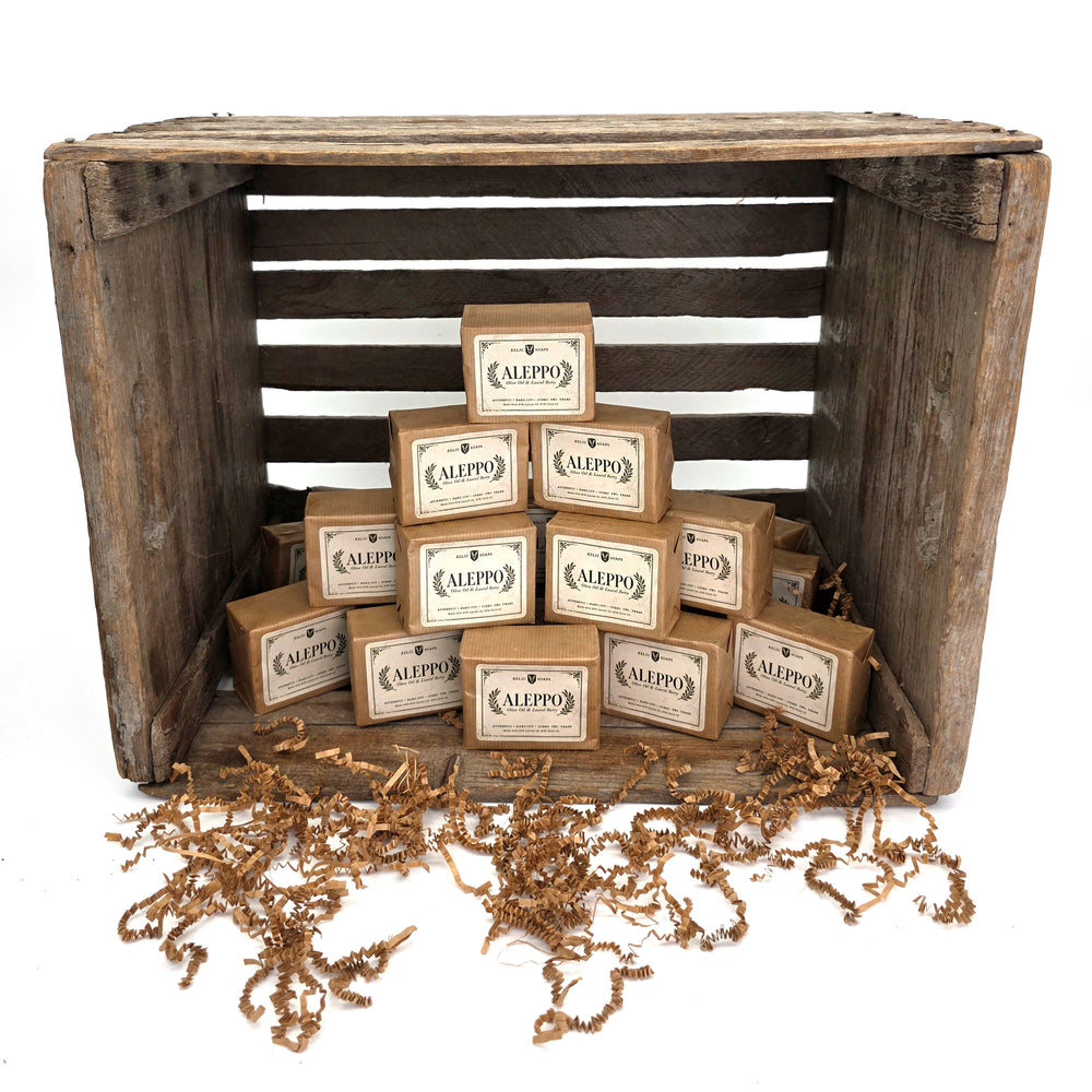 Aleppo Soap Half-Crate — 8 Bars of Authentic Olive & Laurel Oil Soap